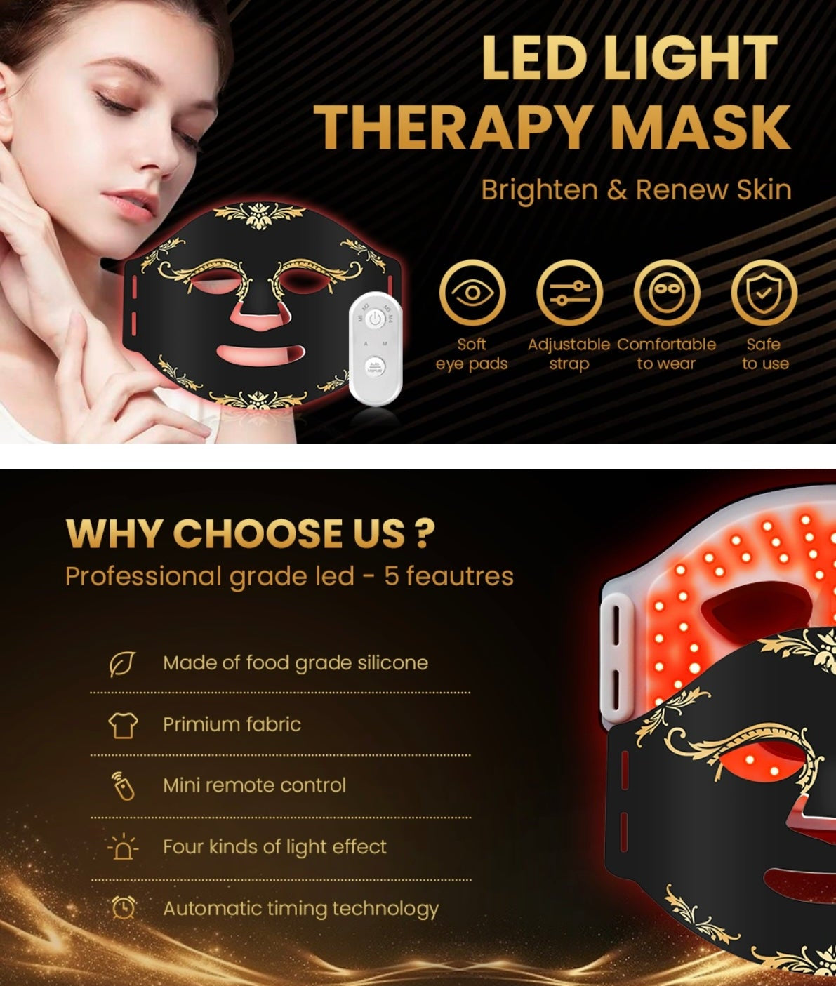 Recovery Gear LED Face & Neck Therapy Mask - Image 9